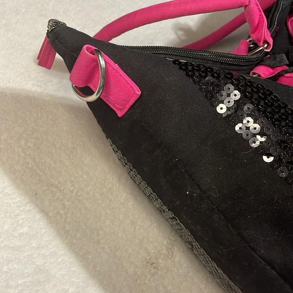 Victoria's Secret Black and Pink Sparkle Tote - Picture 5 of 11